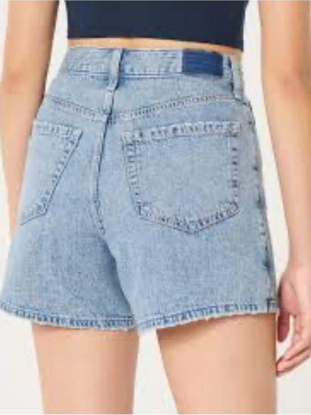 Hollister Light Blue High-Rise Denim Shorts